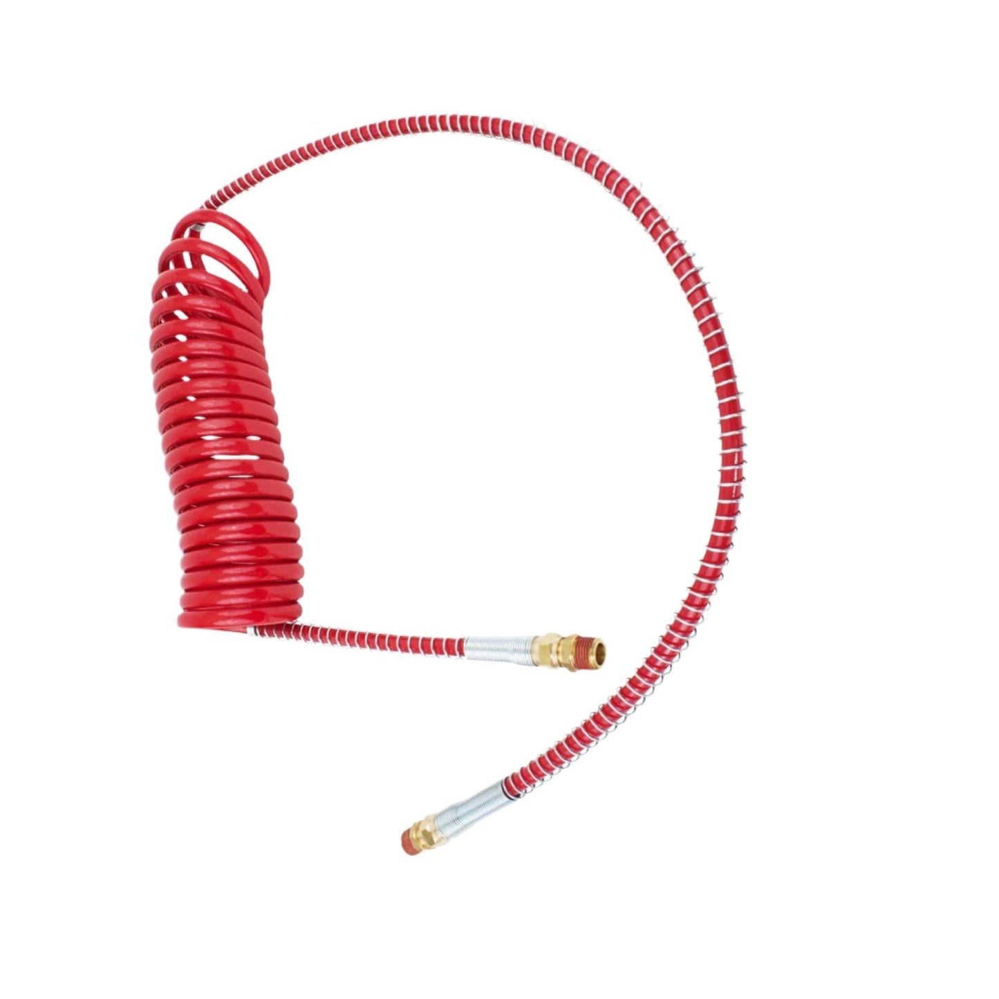 Air Line, Coiled Air Brake Hose Nylon Red and Blue Set for Semi Truck, Trailer