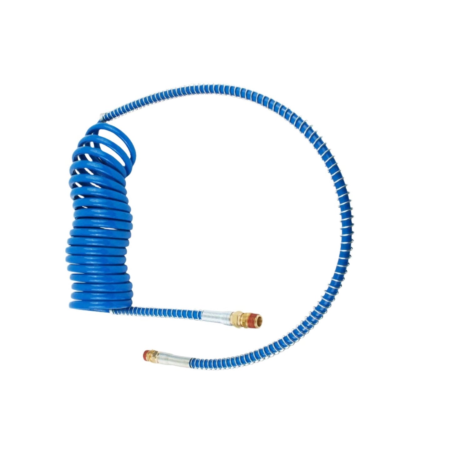 Air Line, Coiled Air Brake Hose Nylon Red and Blue Set for Semi Truck, Trailer