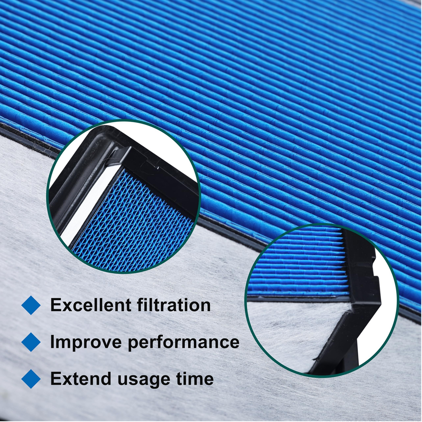 Engine Air Filter Fit Compatible with 2018-2024 Freightliner Cascadia | Replaces 0342776010