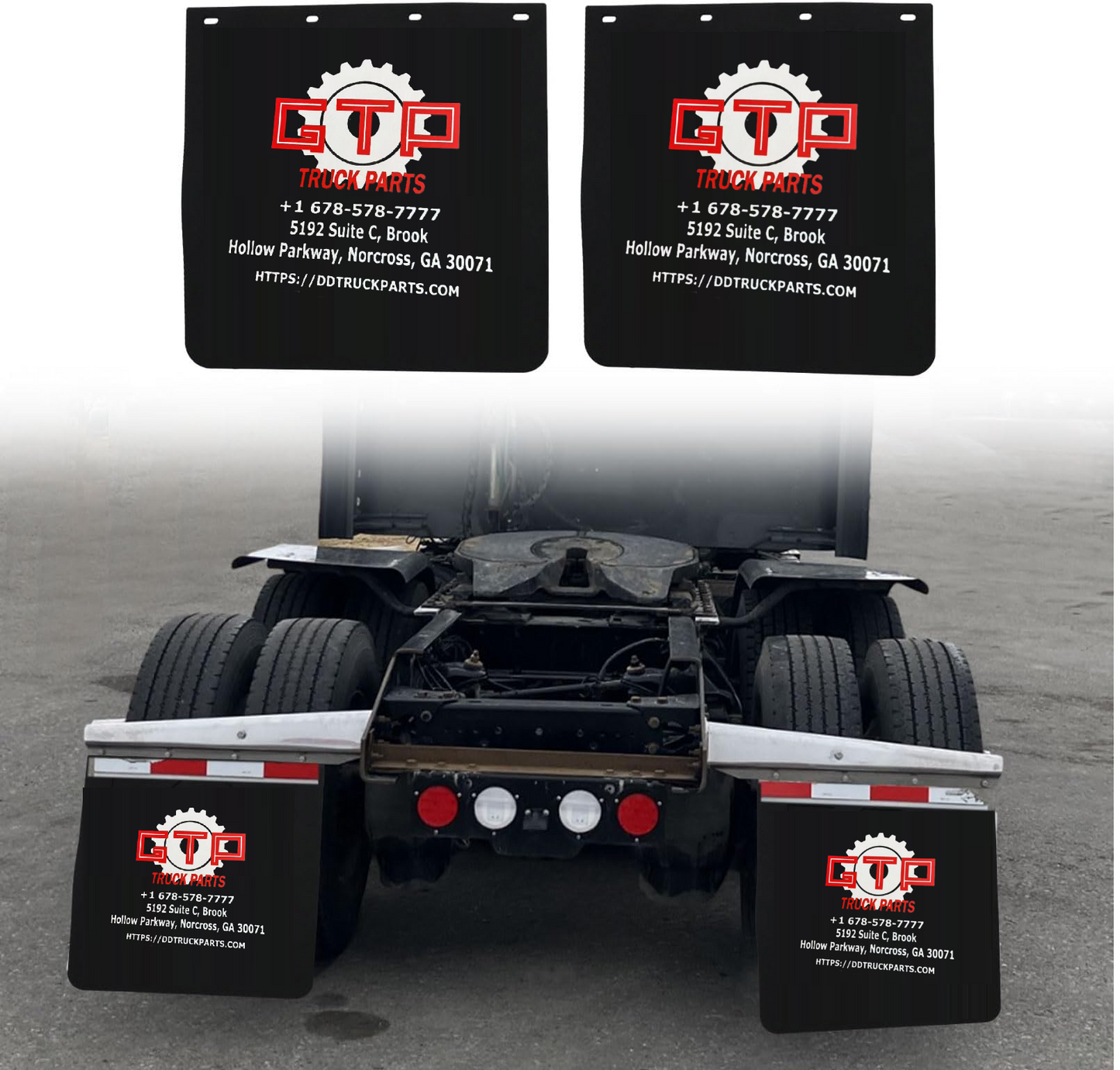 Black Mudflap MFP 24"*24" Thickness 3mm for Semi Truck, Trailer