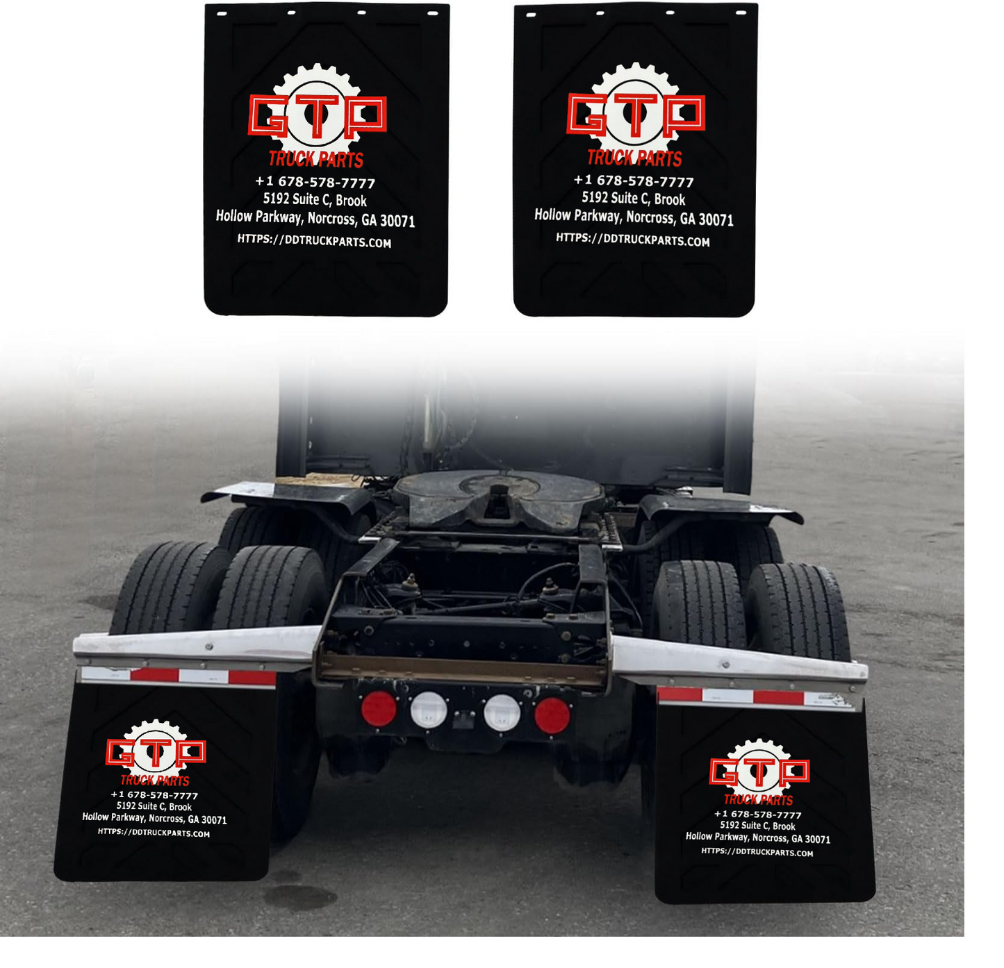 Black Mudflap MFP 24"*30" Thickness 3mm for Semi Truck, Trailer
