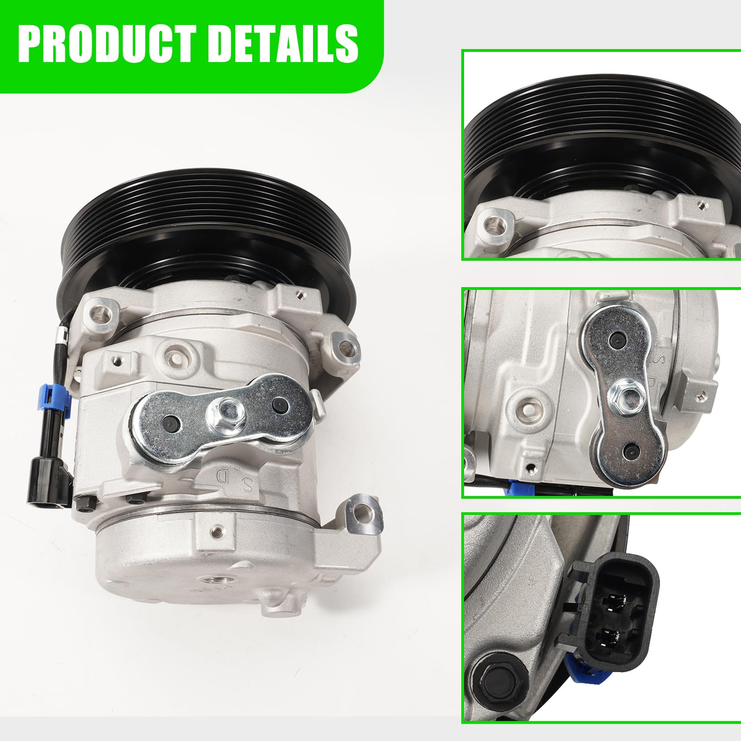 AC Compressor for Freightliner Cascadia, 2265771000 Air Conditioner Compressor with Clutch