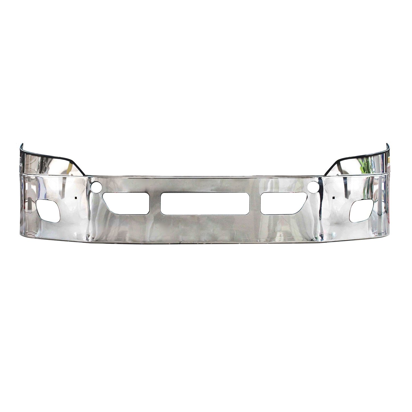 freightliner cascadia 2008-2017 16'' stainless steel bumper with fog light hole