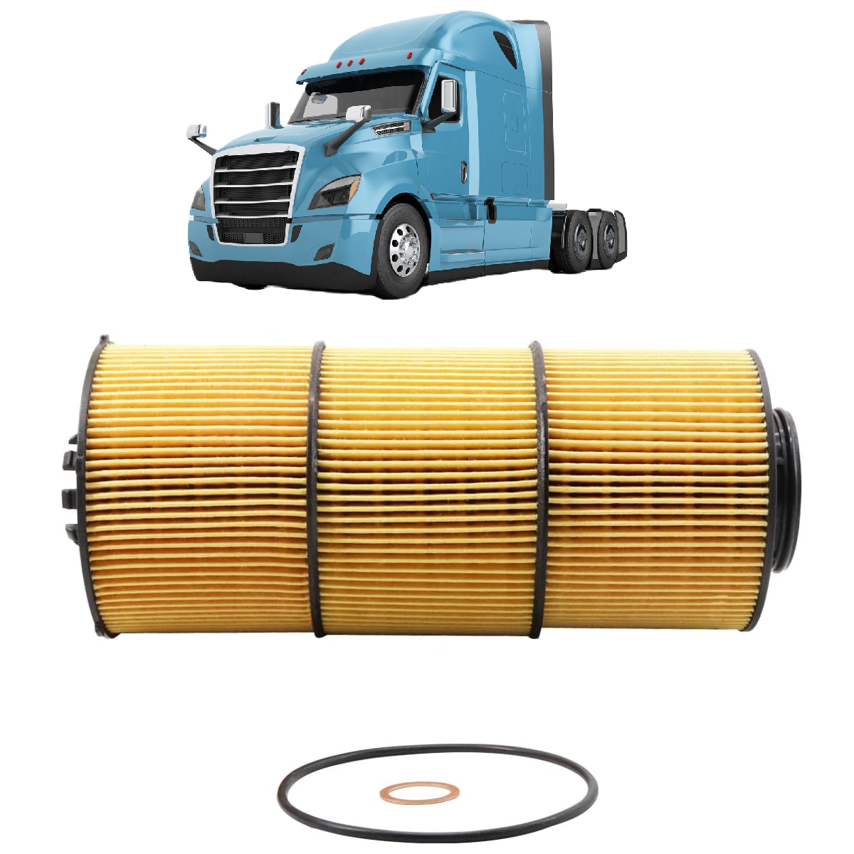 Freightliner Cascadia 2020 DD13 DD15 DD16 Detroit Diesel Engine Oil Filter Replacement A4721842425