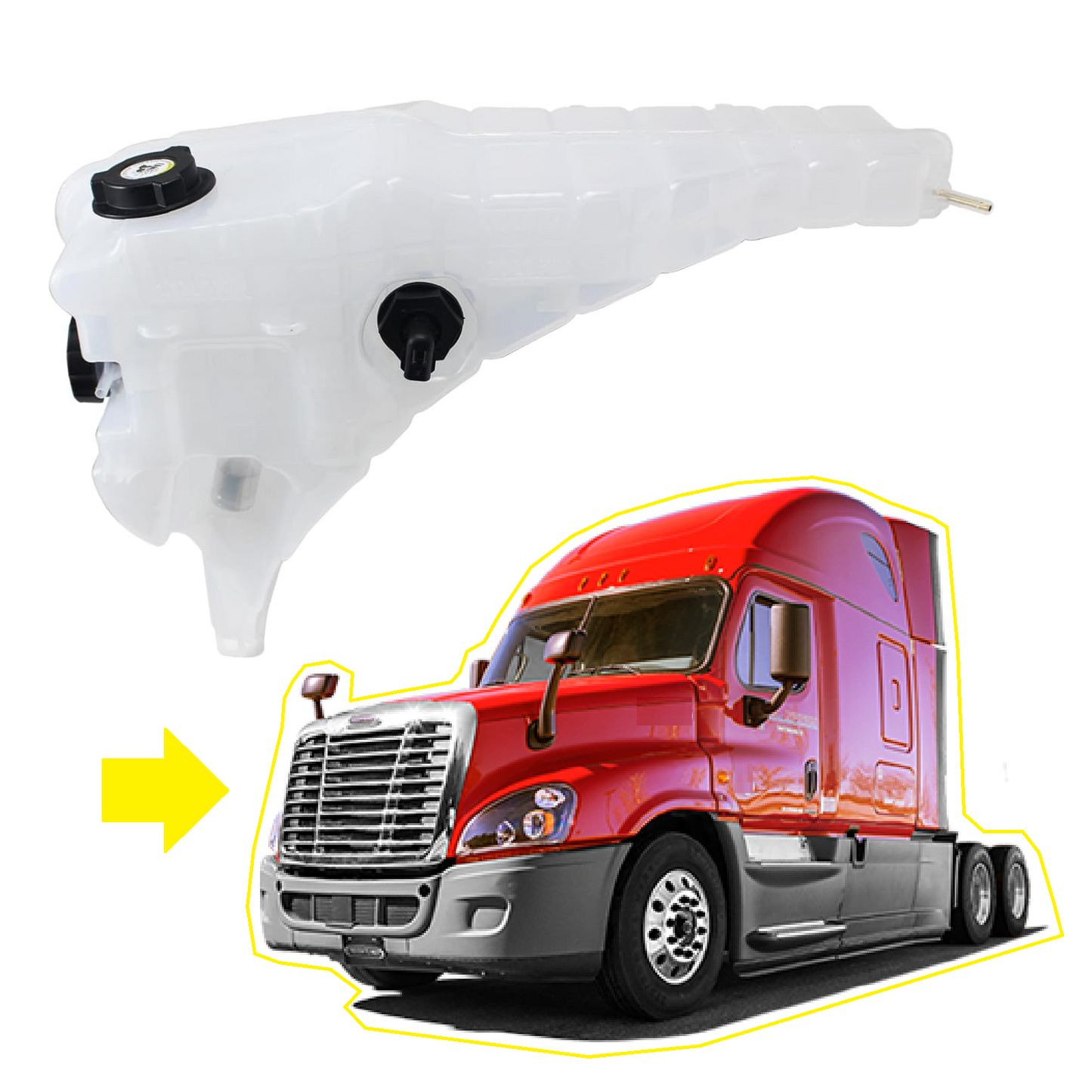 Freightliner Cascadia 2008-2017 Heavy Duty Coolant Reservoir Tank | 525263005