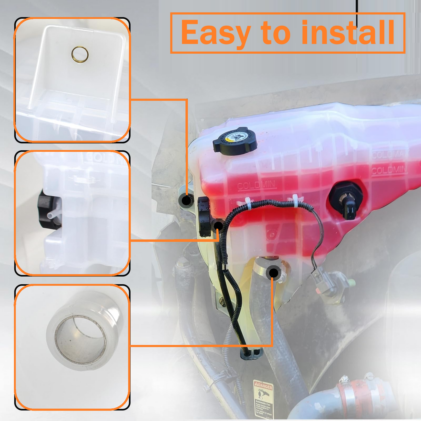 Freightliner Cascadia 2008-2017 Heavy Duty Coolant Reservoir Tank | 525263005