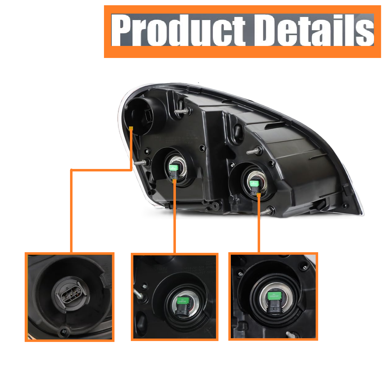 Freightliner Cascadia 2008-2017 Headlamp Left Driver Side | Chrome Housing Halogen Headlight