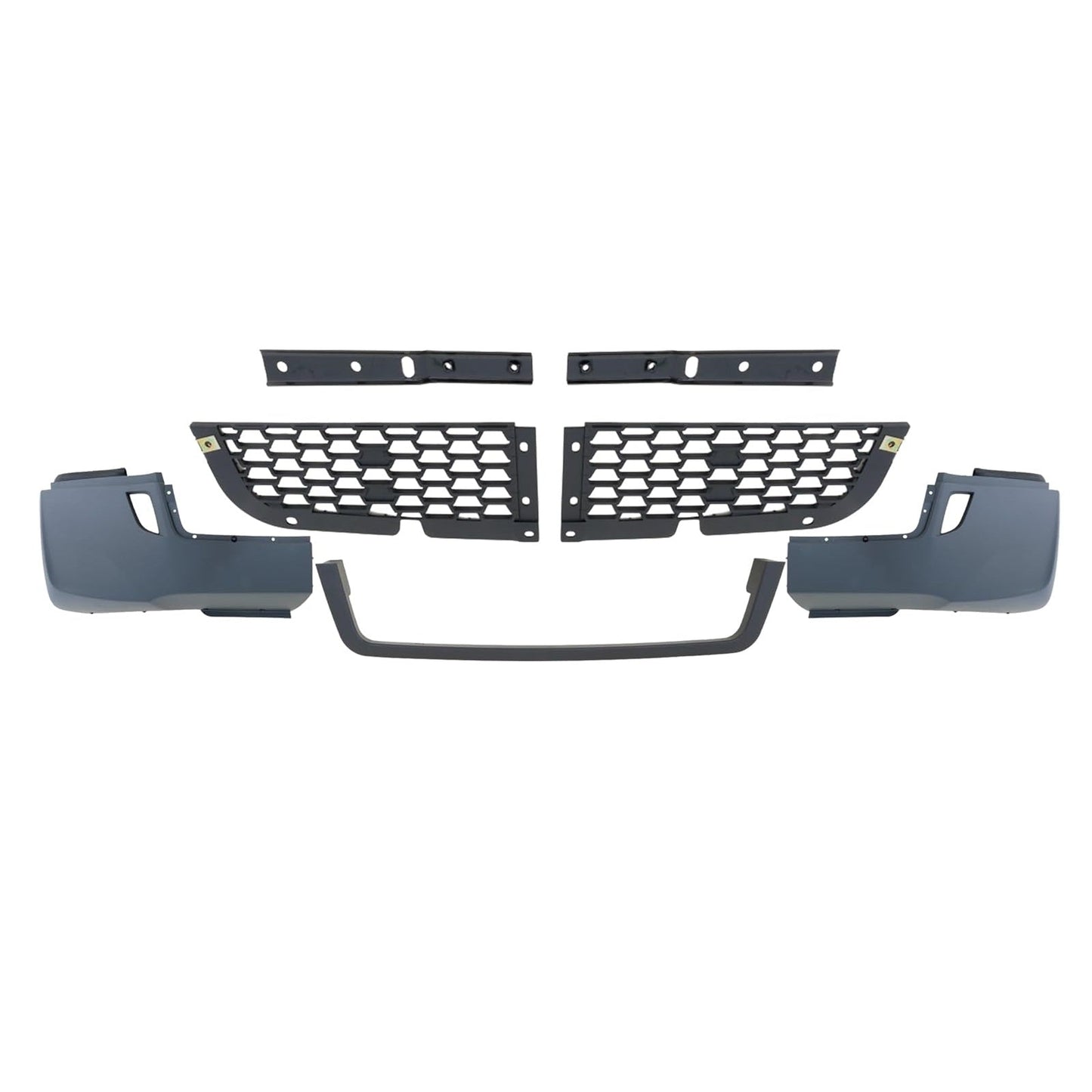 Freightliner Cascadia 2018-2025 Front Bumper, with Black Center Trim, Radar Cover and Fog LIGHT Hole
