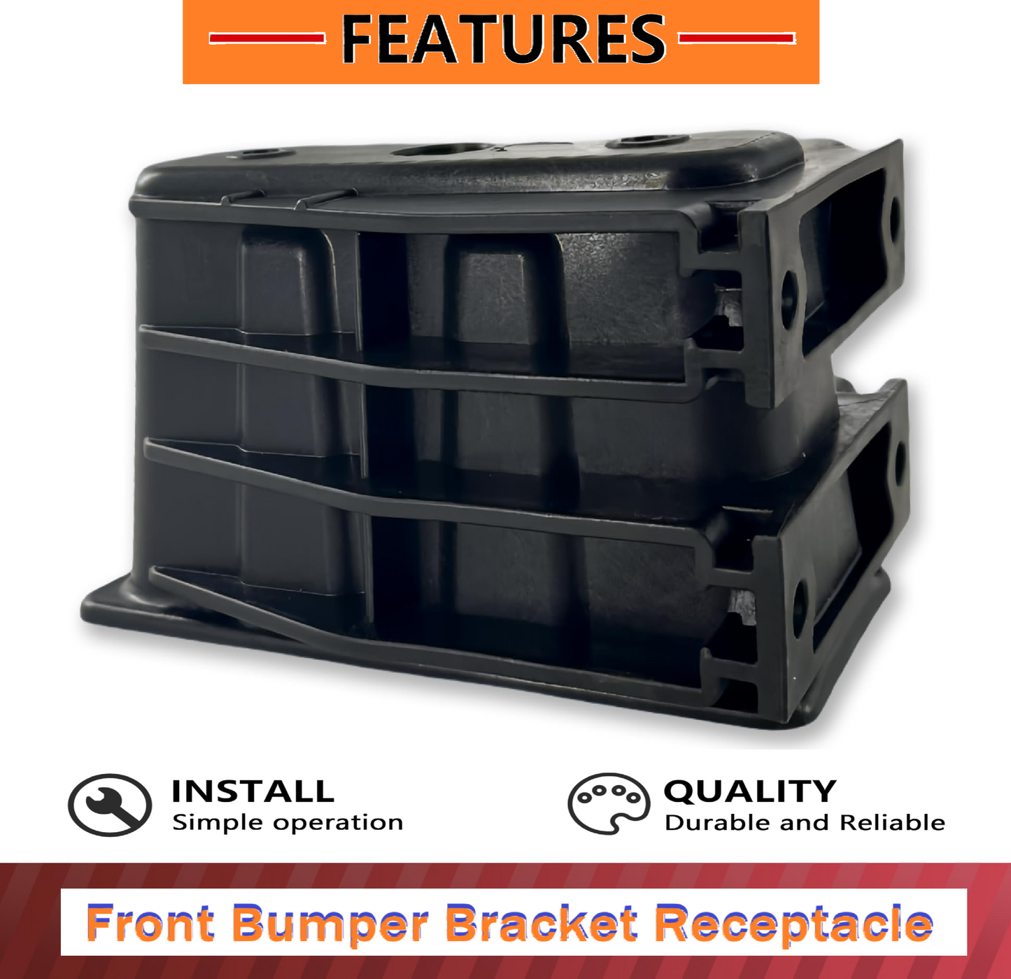 Freightliner Cascadia 2008-2017 Front Bumper Bracket Receptacle, Bumper Mounting Bracket Part Number 21-27302-000