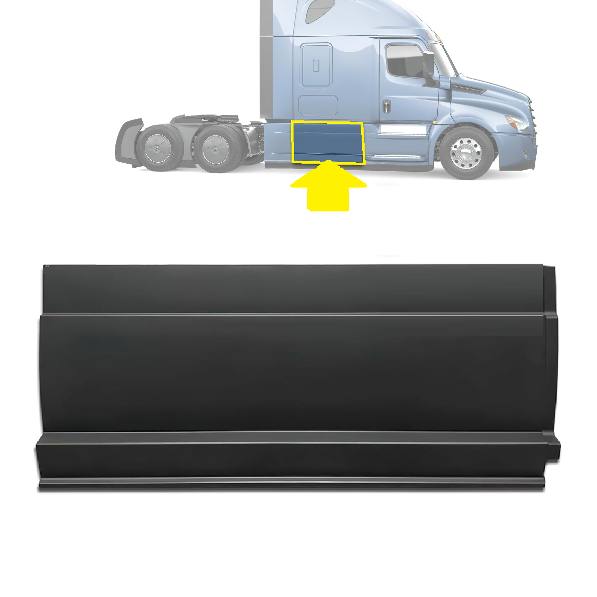 Freightliner Cascadia 2018+ Middle Fairing Skirt Panel Right Passenger Side
