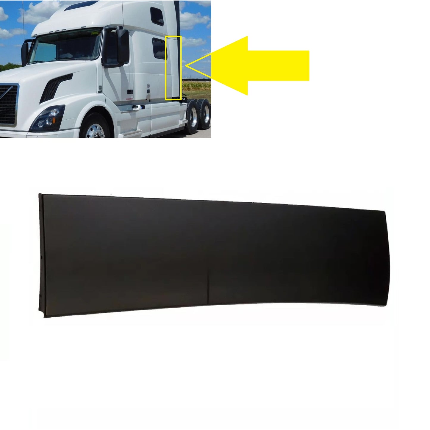 Lower Wind Cab Cabin Fairing – Left Driver Side Compatible with Volvo VNL 2004–2017