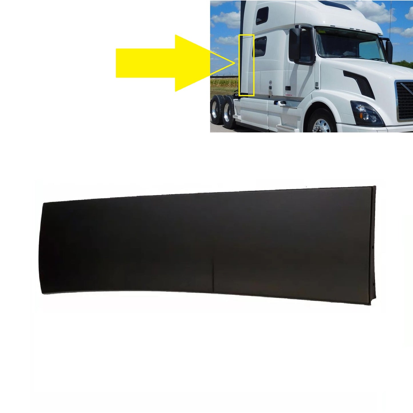 Lower Wind Cab Cabin Fairing – Right Passenger Side Compatible with Volvo VNL 2004–2017