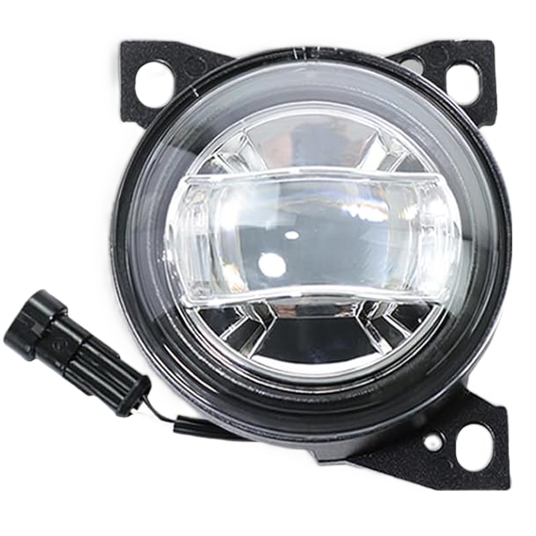 LED Fog Lights Assembly for Kenworth T660 2013-2021, Peterbilt 579 2013-2022, Peterbilt 587 2013-2022, Clear Lens White Housing Fog Lamp