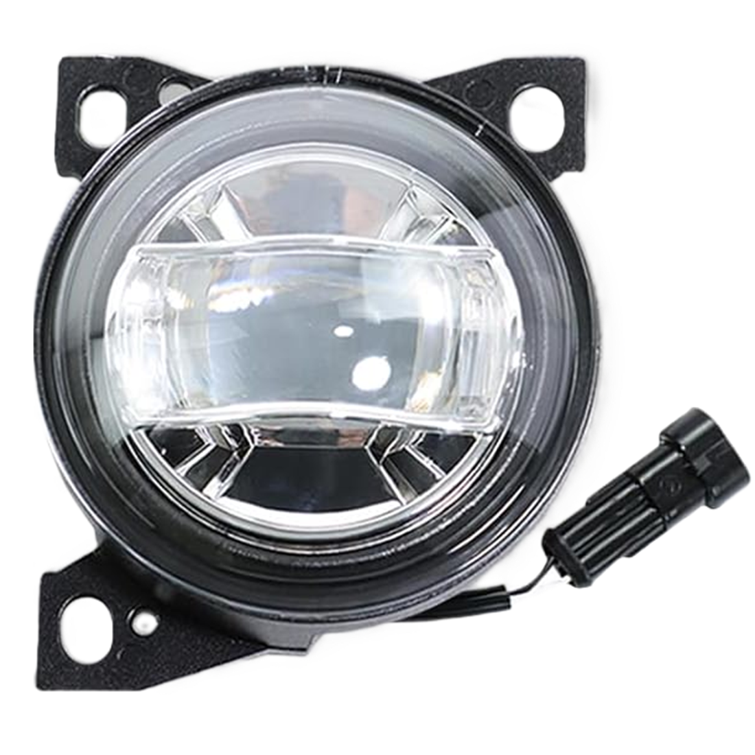 LED Fog Lights Assembly for Kenworth T660 2013-2021, Peterbilt 579 2013-2022, Peterbilt 587 2013-2022, Clear Lens White Housing Fog Lamp