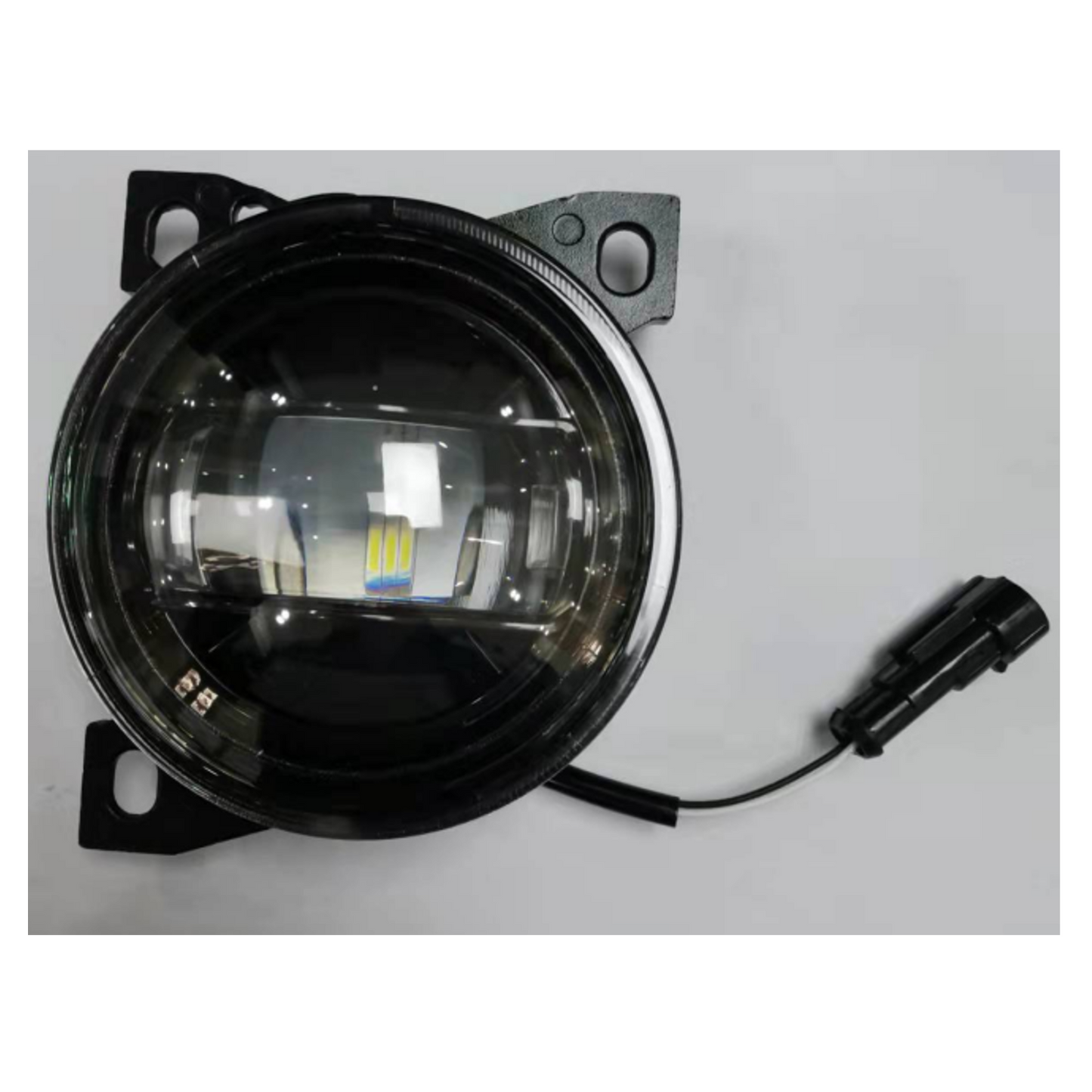 LED Fog Lights Assembly for Kenworth T660 2013-2021, Peterbilt 579 2013-2022, Peterbilt 587 2013-2022, Black Housing Fog Lamp