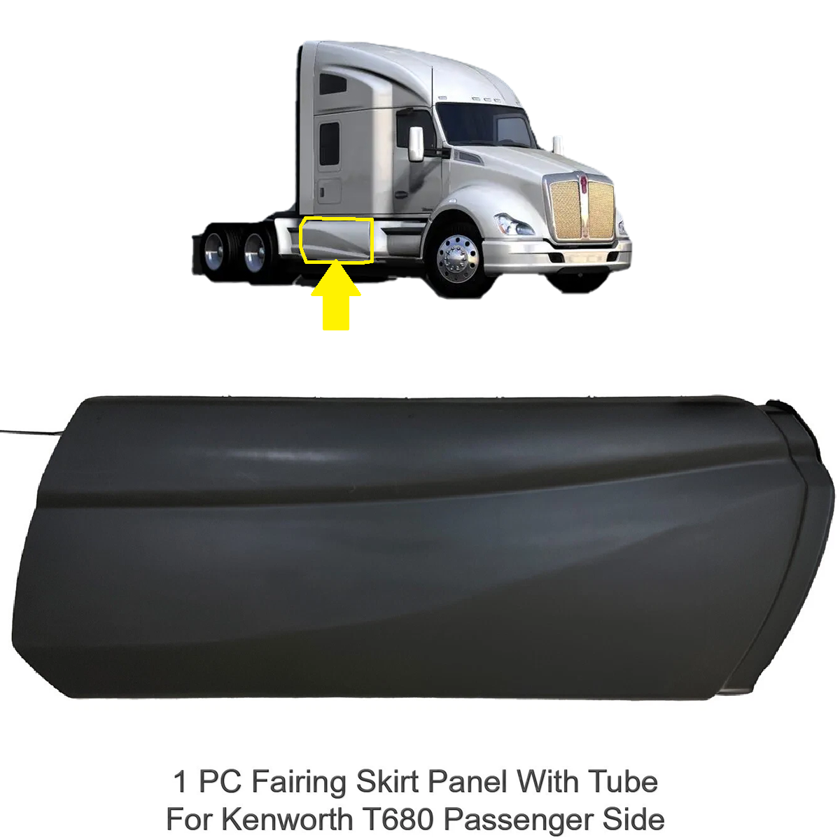 Middle Step Fairing Panel For Kenworth T680 Right Passenger Side without Hole 69.3In (176CM)