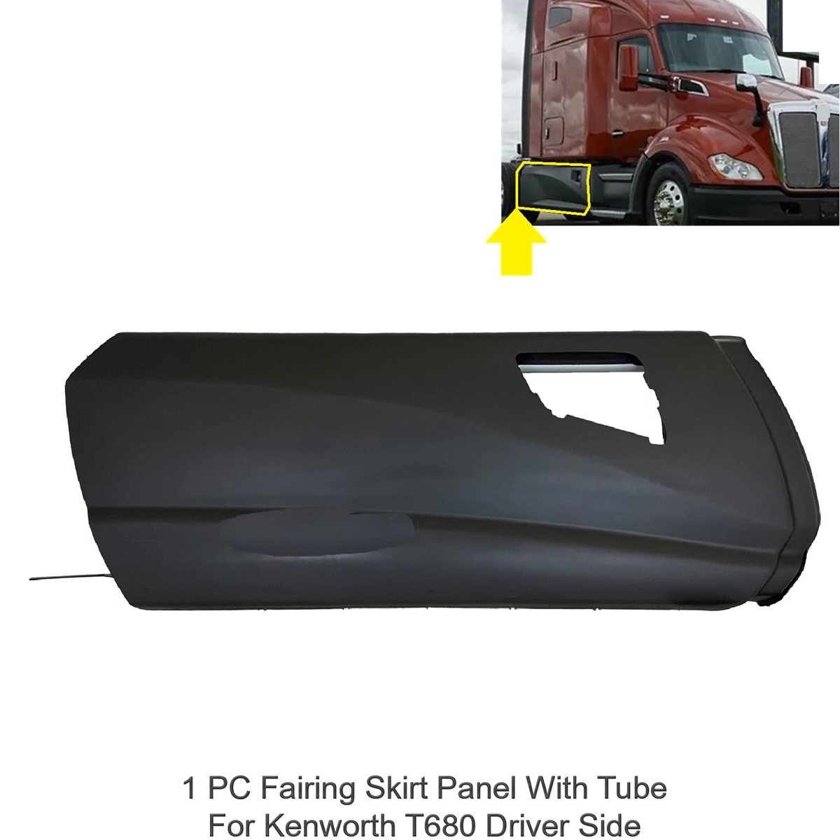 Middle Step Fairing Panel For Kenworth T680 Right Passenger Side with HOLE 69.3In (176CM)