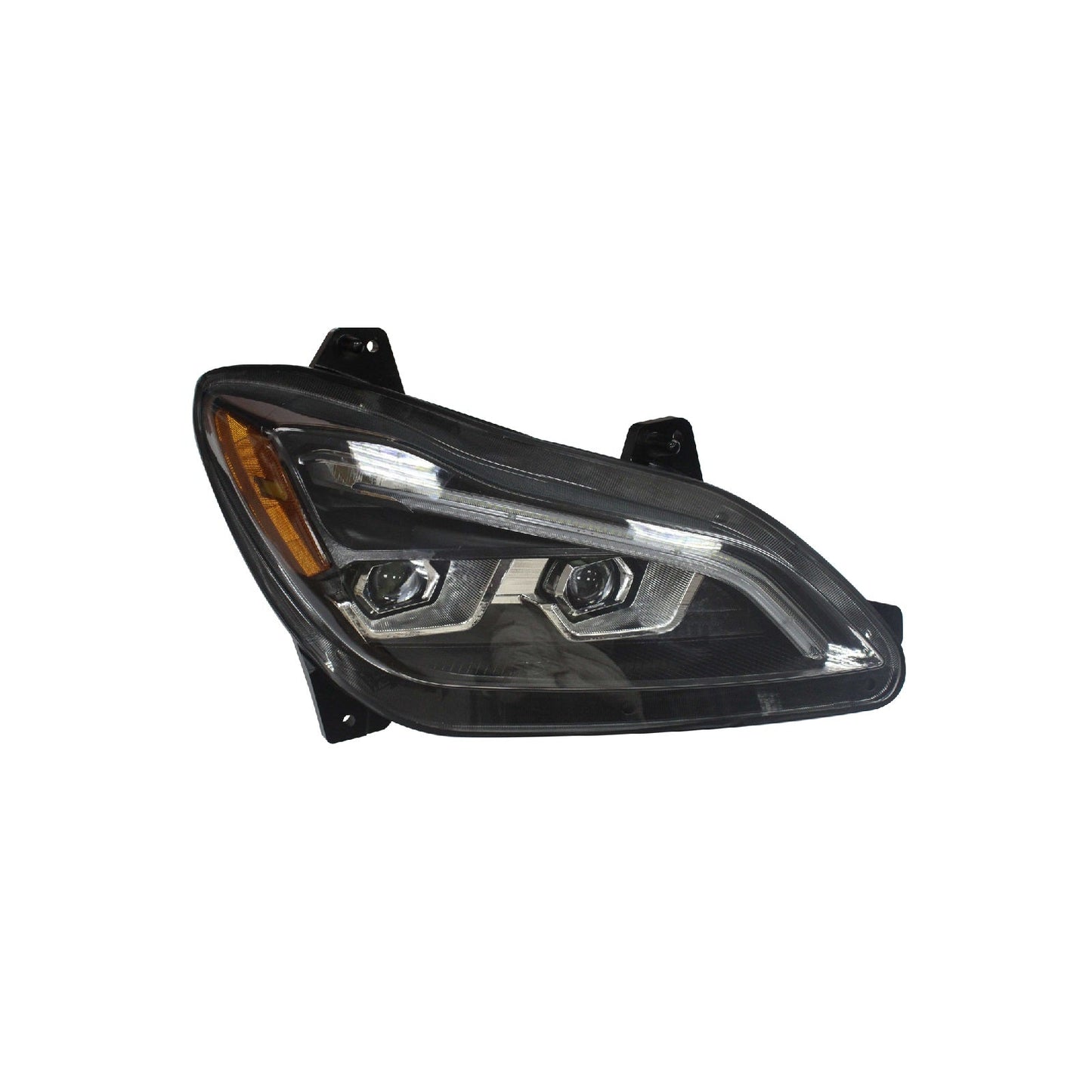 Full LED Black Headlight Assemblies for Kenworth T680 Next Gen 2022+ | 6-24V