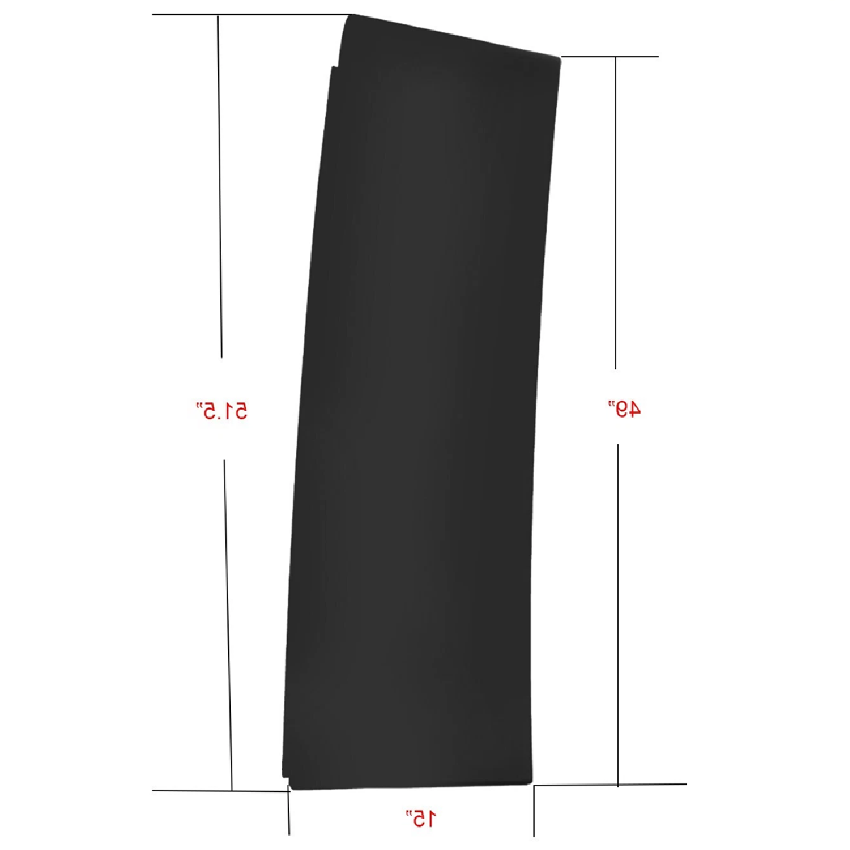 KENWORTH T680 2013-2021 Upper Cabin Rear Fairing, AIR DEFLECTOR (IRON) Right Passenger Side
