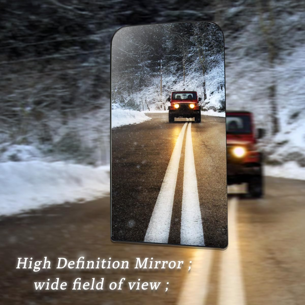 Upper Mirror Glass Compatible with KENWORTH T880 T680 2013-2021, Main Replacement Mirror Big Glass with Defrost Heated