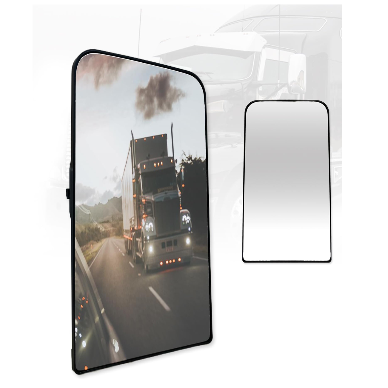 Upper Mirror Glass Compatible with KENWORTH T880 T680 2013-2021, Main Replacement Mirror Big Glass with Defrost Heated