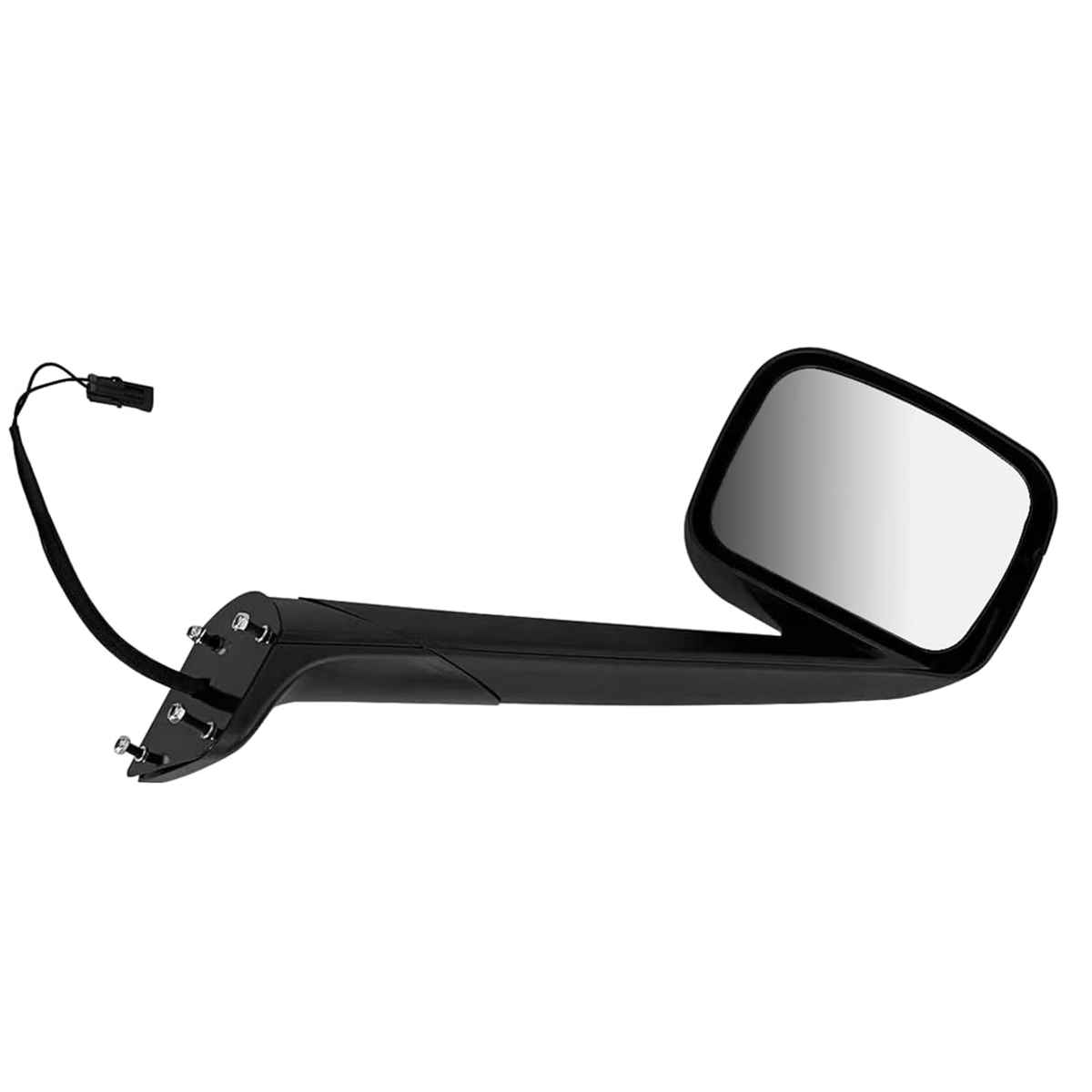 Freightliner Cascadia 2018+ Hood Mirror with Heated Glass, Black Cover | Right Passenger Side