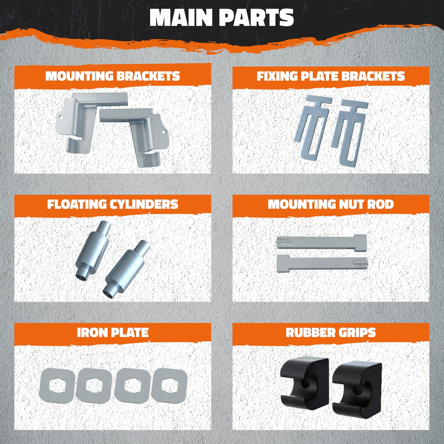 International Prostar 2008-Current Bumper Guard Mounting Bracket Set | Heavy-Duty All-Weather Front Bumper Bracket w/ Hardware Included to Attach Deer Guard for International Prostar 2008-2016