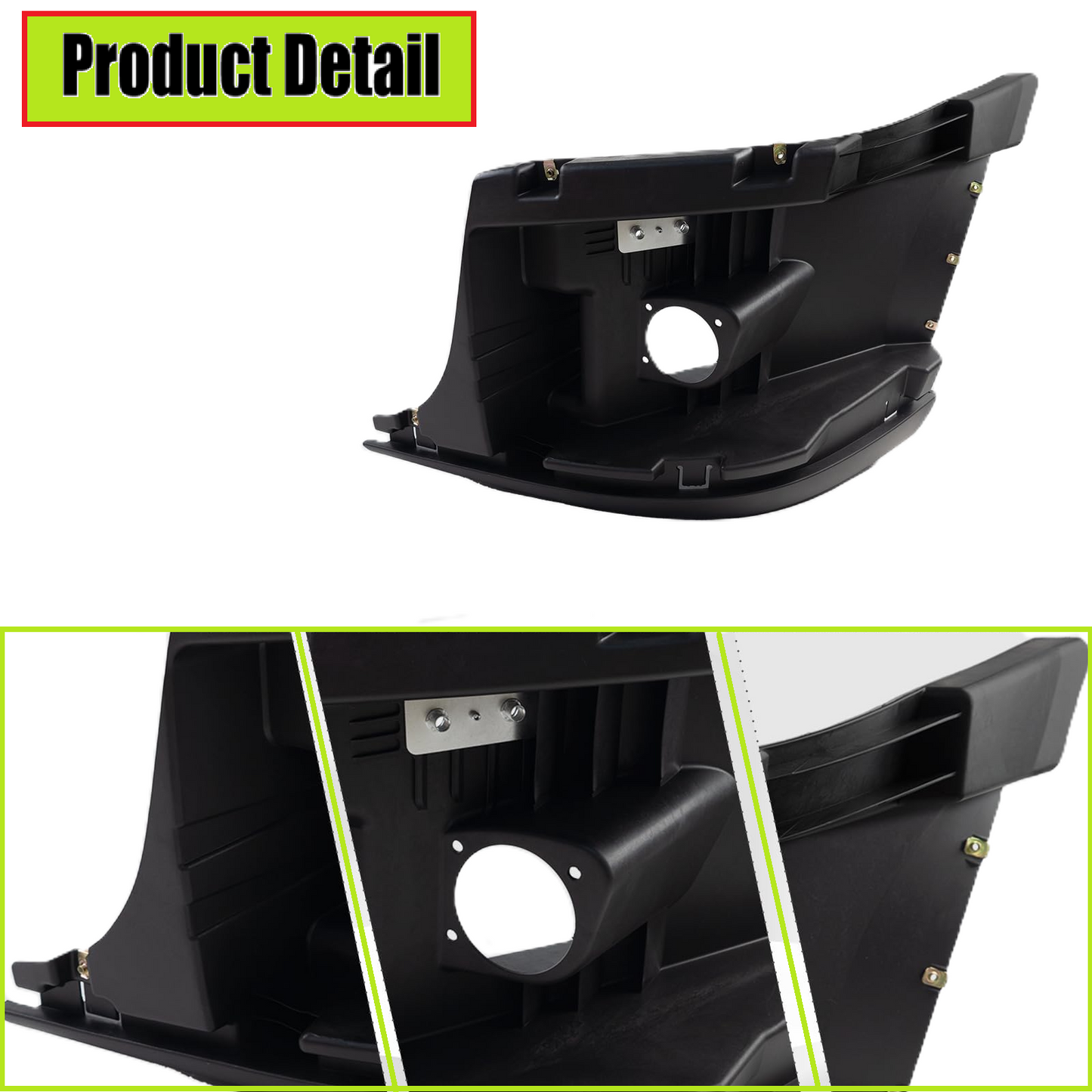 Freightliner Cascadia 2008-2017 Bumper Reinforcement with Fog Light Hole Left Driver Side