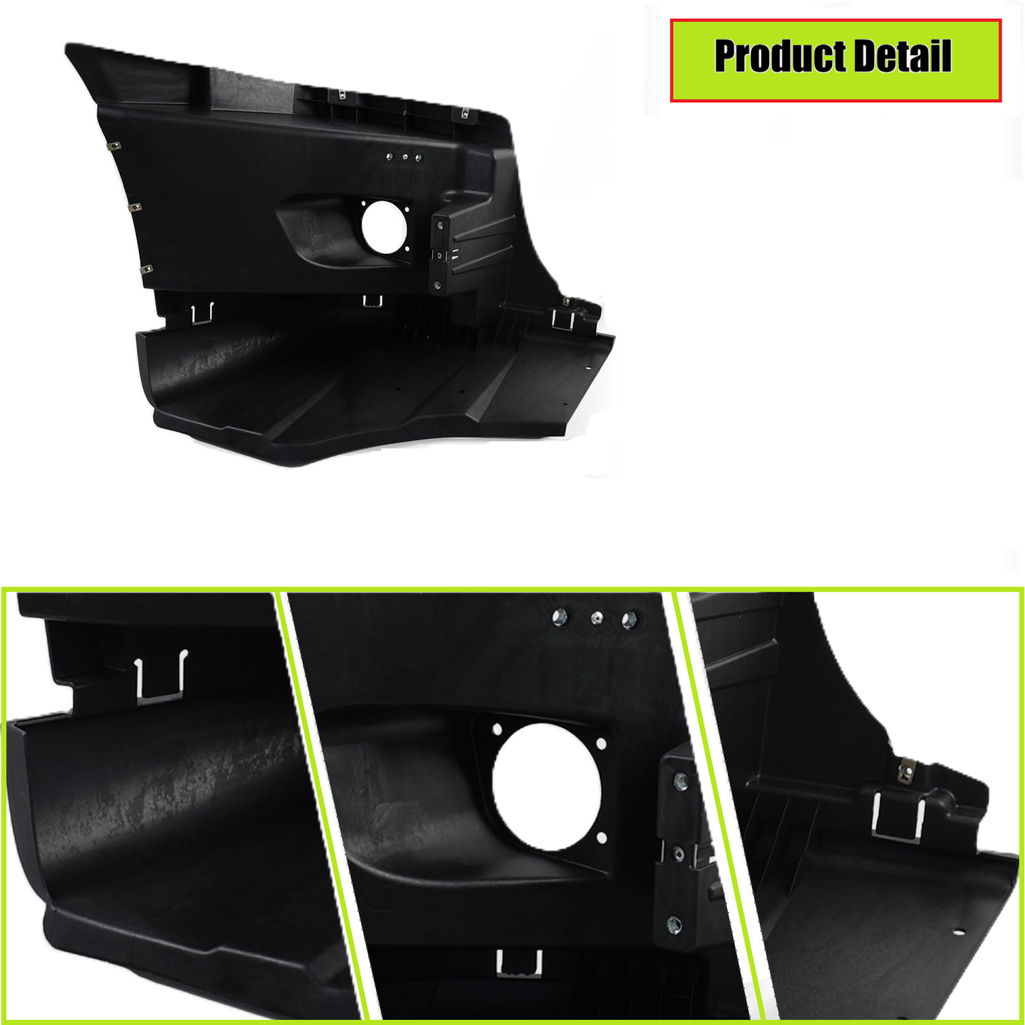 Freightliner Cascadia 2008-2017 Bumper Reinforcement with Fog Light Hole Left Driver Side