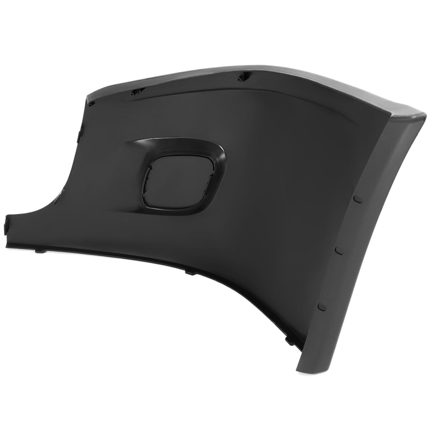 Freightliner Cascadia 2008-2017 Bumper Corner Outer Without Fog Light Cut-out Black Plastic Right Passenger Side