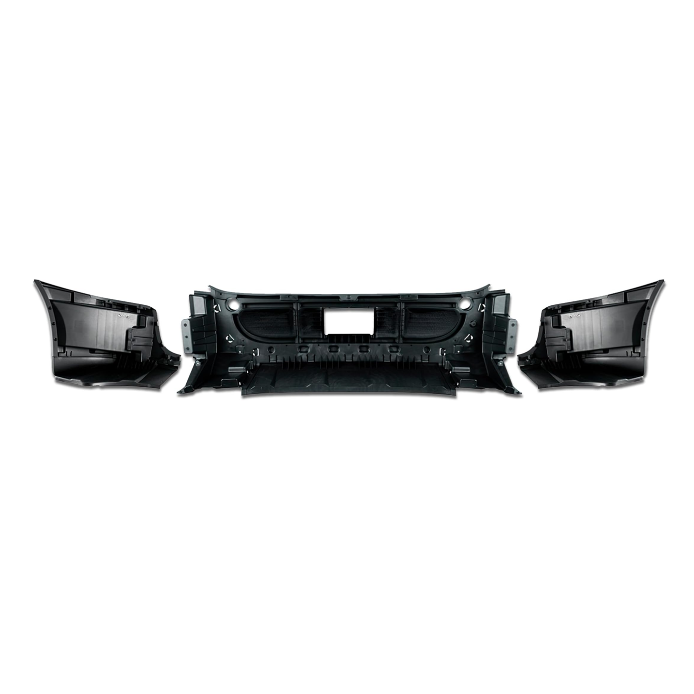 Freightliner Cascadia 2008-2017 Complete Front Bumper w/ Black Trim Without Fog Lamp Hole