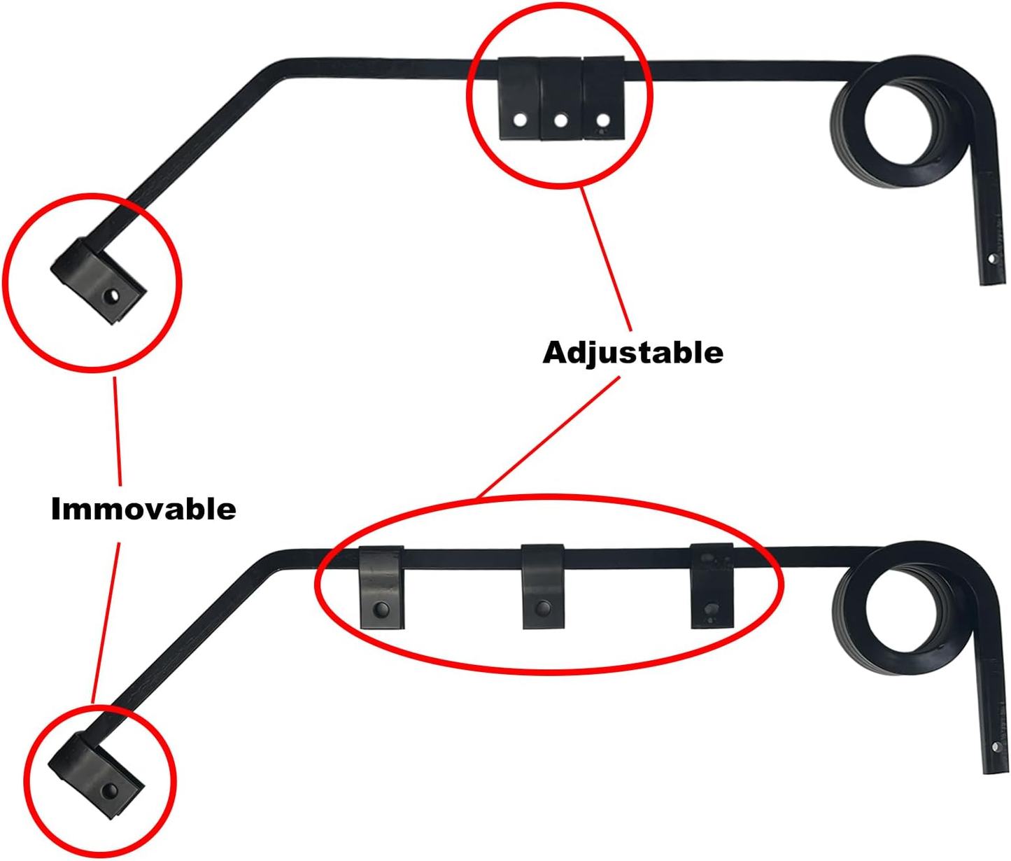 Square Steel Mud Flap Hanger Double coil for truck semi-truck trailer