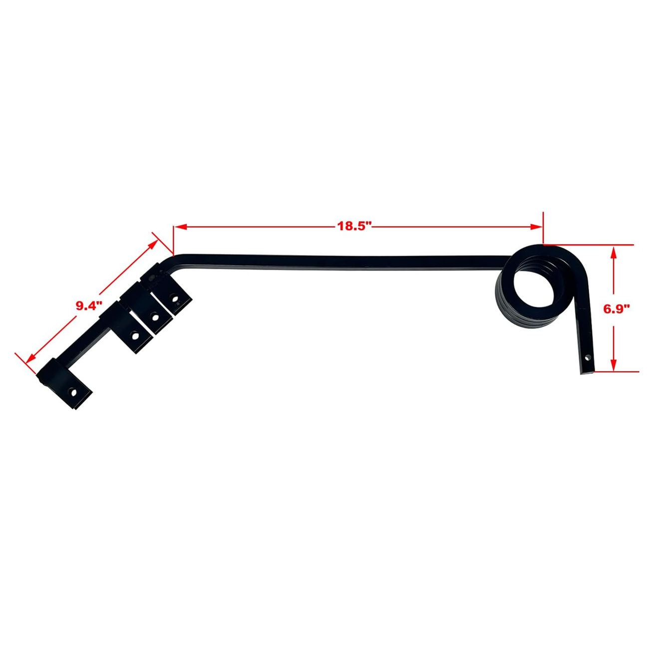 Square Steel Mud Flap Hanger Double coil for truck semi-truck trailer