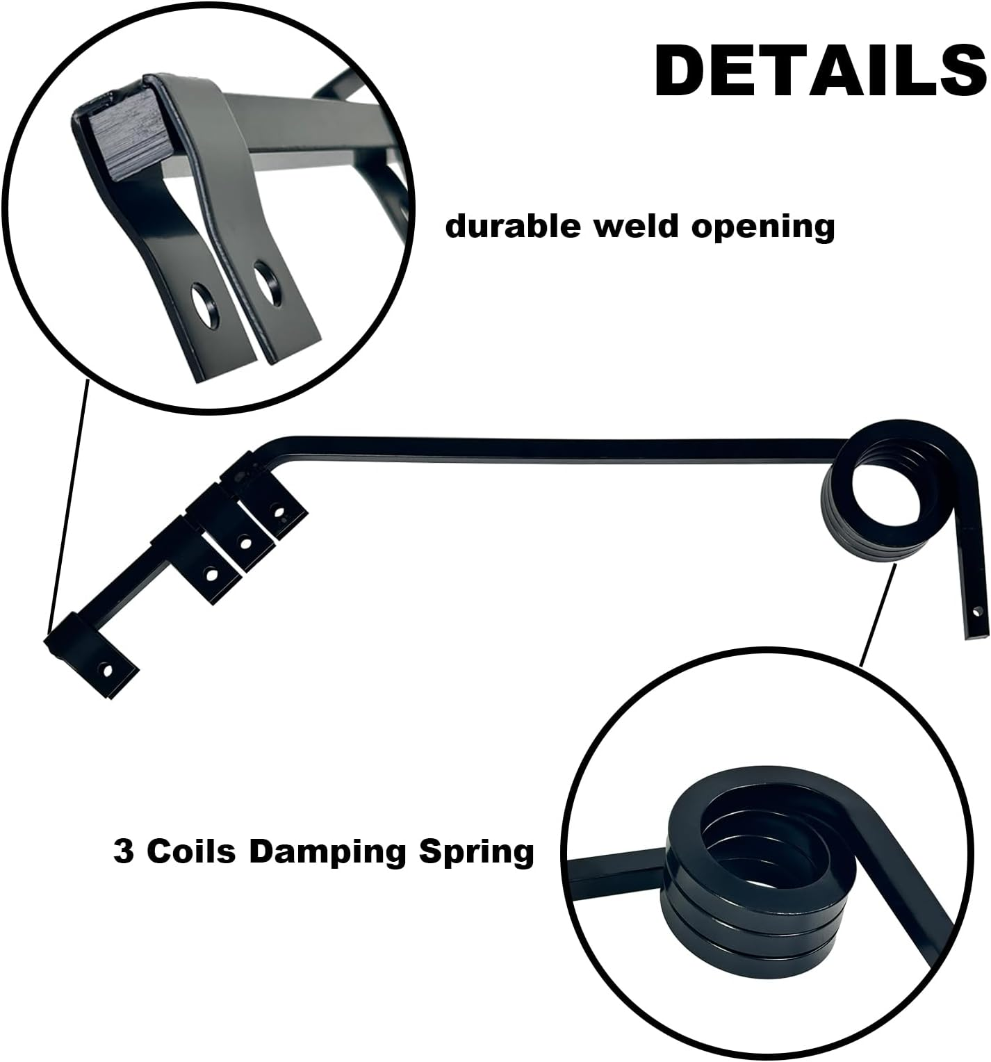 Square Steel Mud Flap Hanger Double coil for truck semi-truck trailer