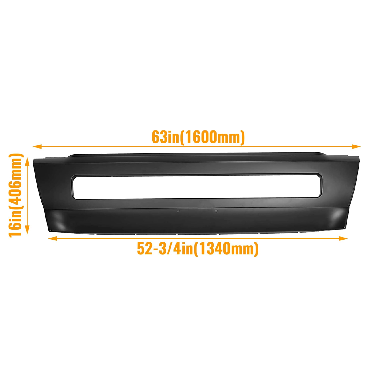 Volvo VNL 2004-2015 Front Bumper Center, Replacement for # 82728568 (Black)