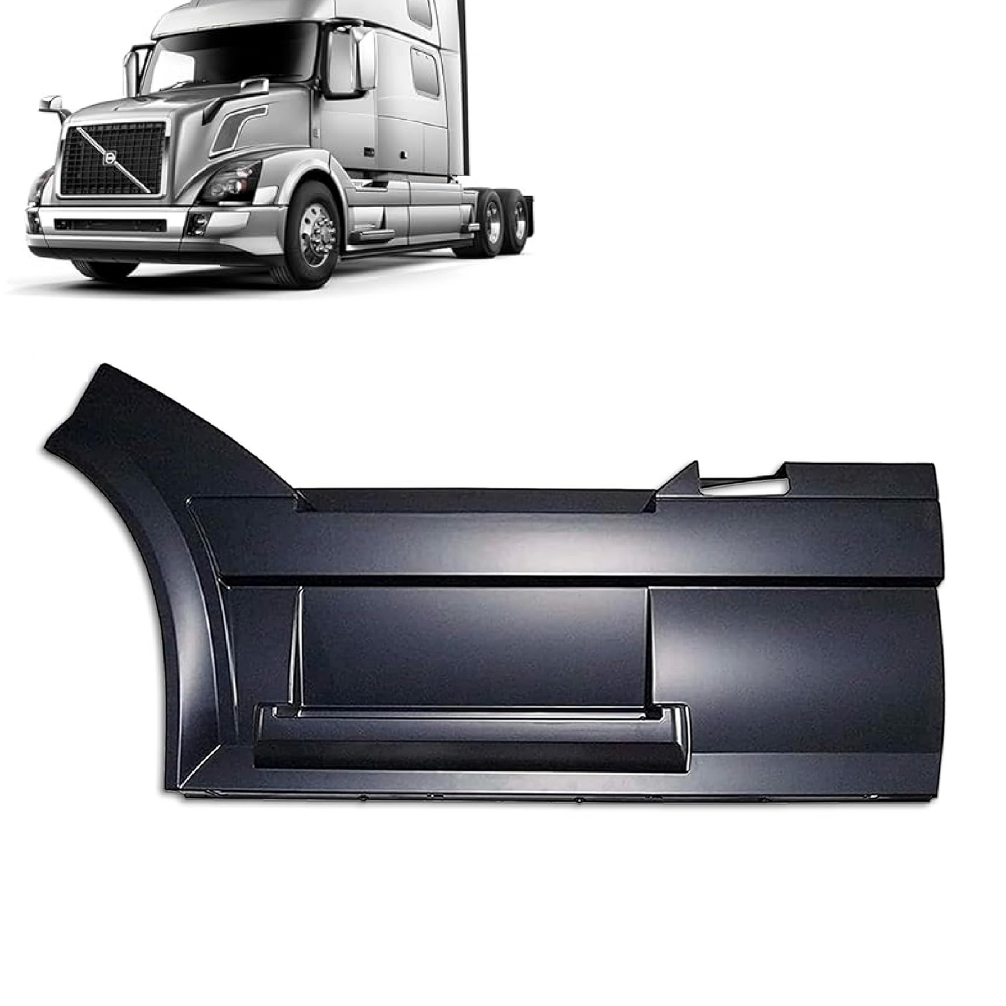 Front Step Fairing Panel – Left/Driver Side Compatible with Volvo VNL 2004–2017 | (OE- 82487576 ),Black