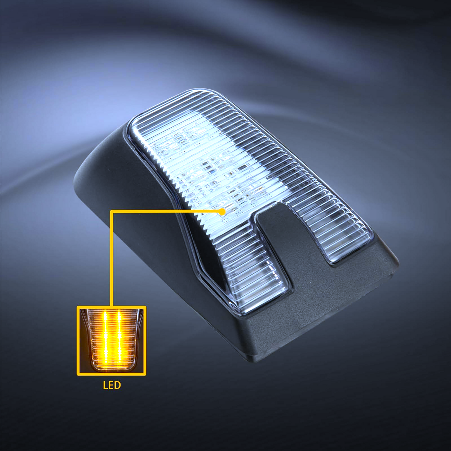 LED Side Marker Light Indicator Lamp for Volvo VNL 2004-2015 – 6LED, 12V, Amber (OE: 20895320)