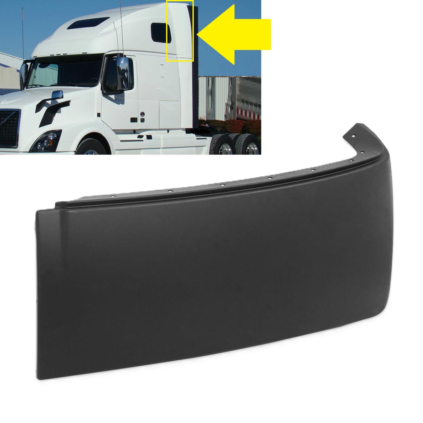 Upper Rear Wind Fairing Panel for Volvo VNL 2004–2017 Left Driver Side