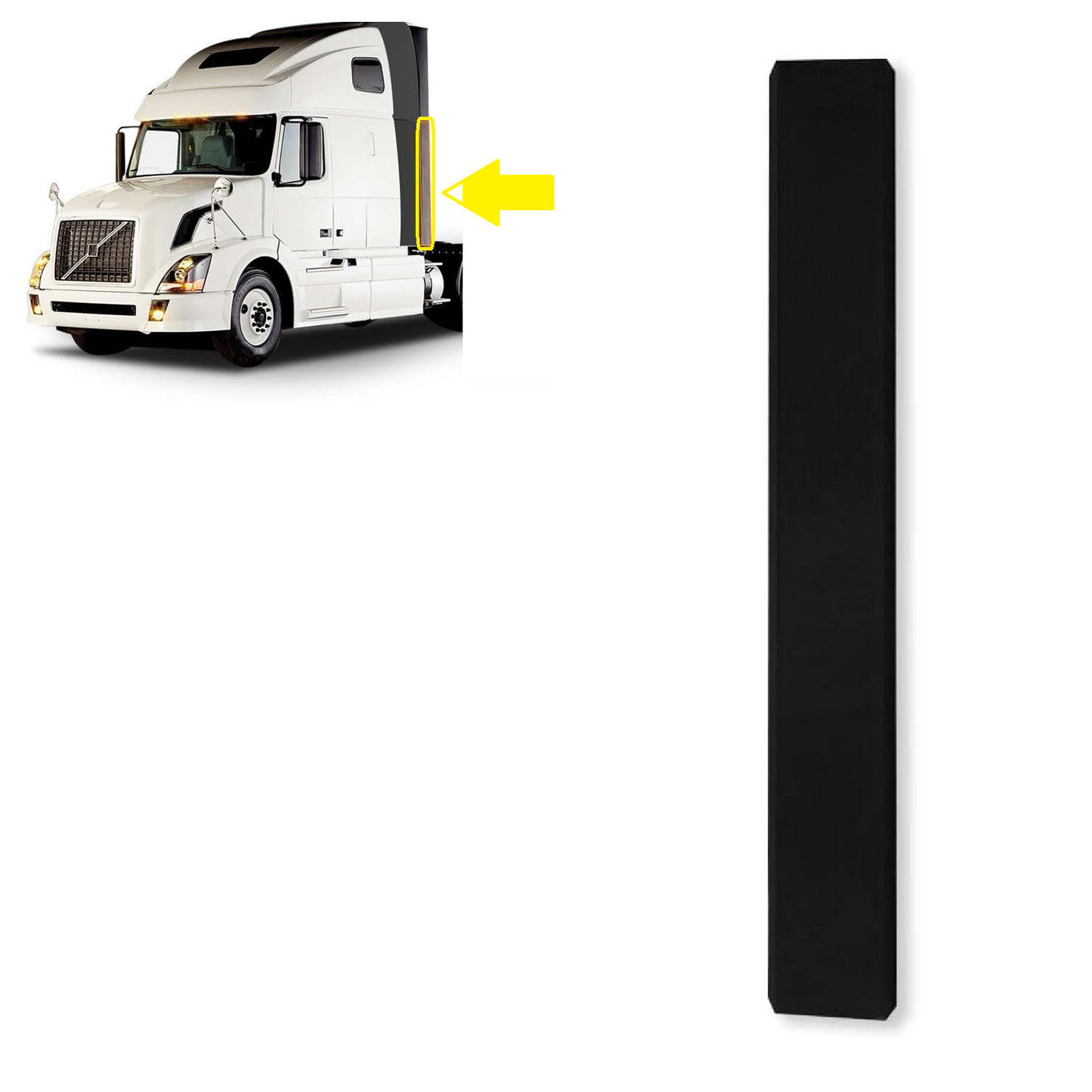 Lower Cab Fairing Extension – Driver Side | Compatible with Volvo VNL 2004–2017