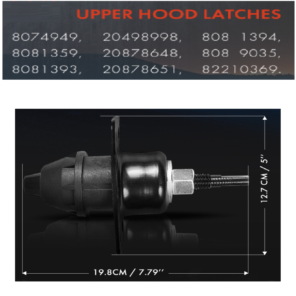 Volvo VNL 2004-2017 Front Upper Hood Release Latch 8089035