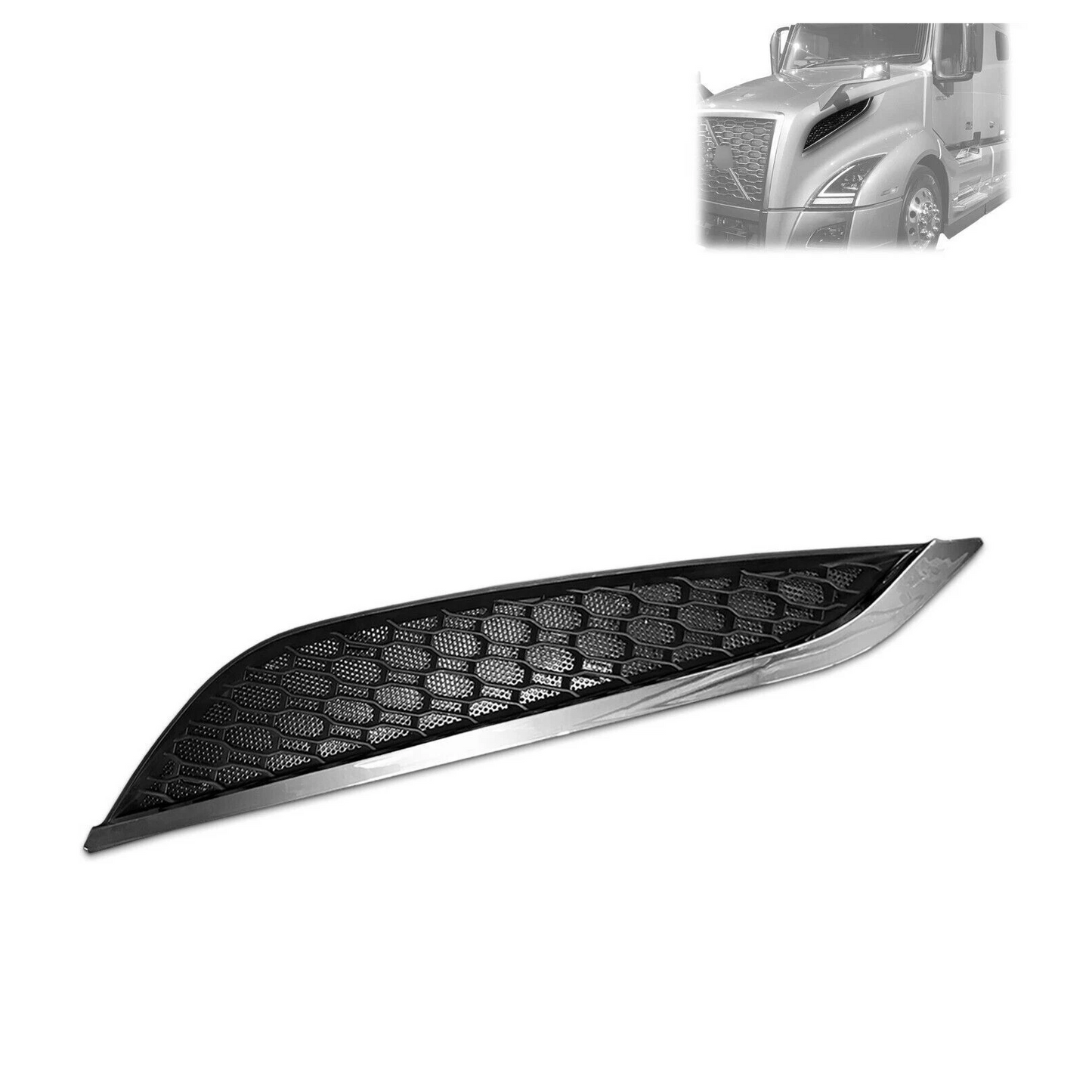 Side Air Hood Vent Grille Compatible with Volvo VNL 2018-2024