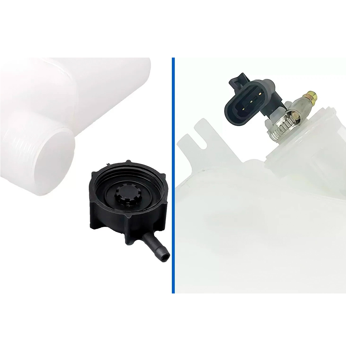 Volvo VNL 2004-2024 Heavy Duty Overflow Coolant Reservoir Tank with Cap and Sensor Direct Replacement (22564837)