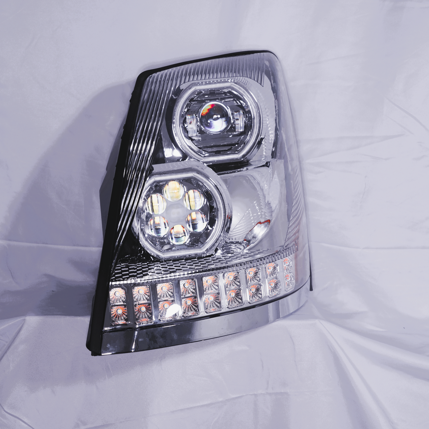 VOLVO VNL 2004-2017 full LED headlight Chrome Housing 12V
