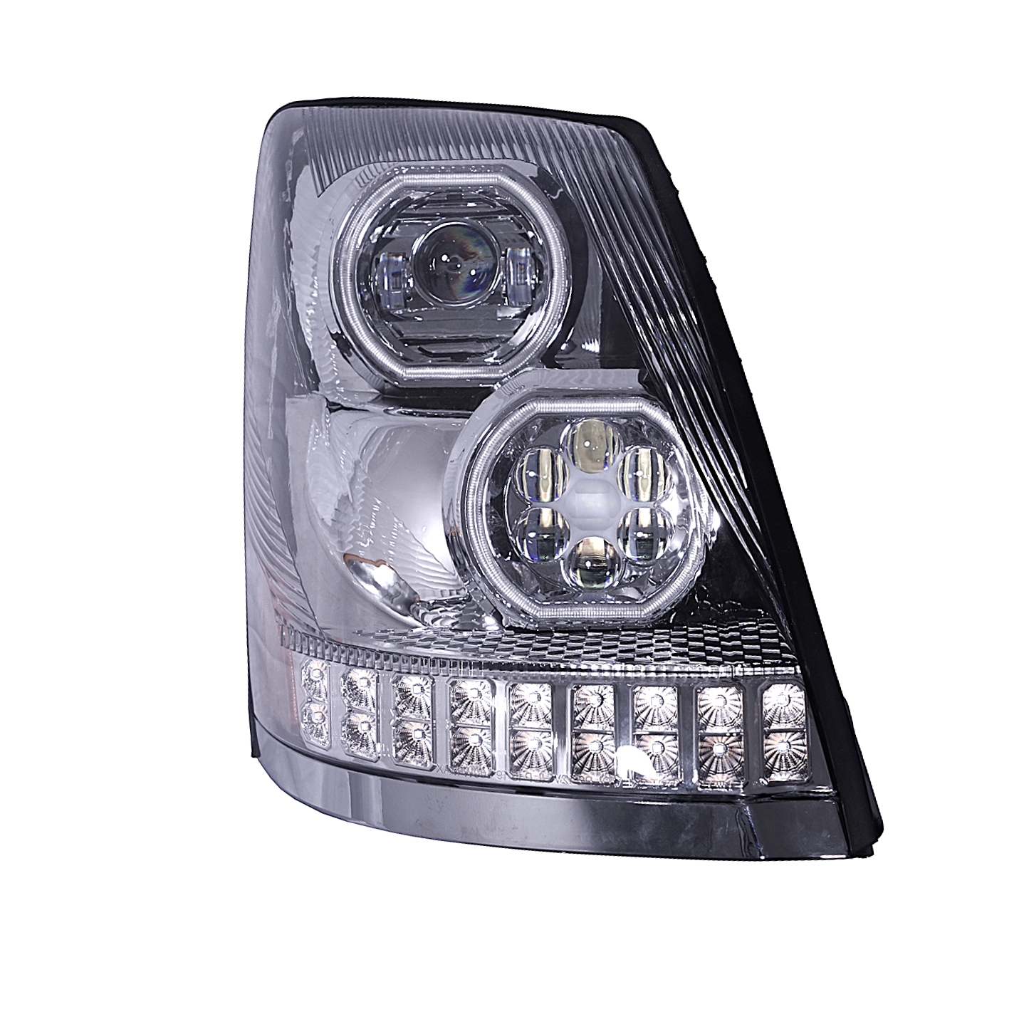 VOLVO VNL 2004-2017 full LED headlight Chrome Housing 12V