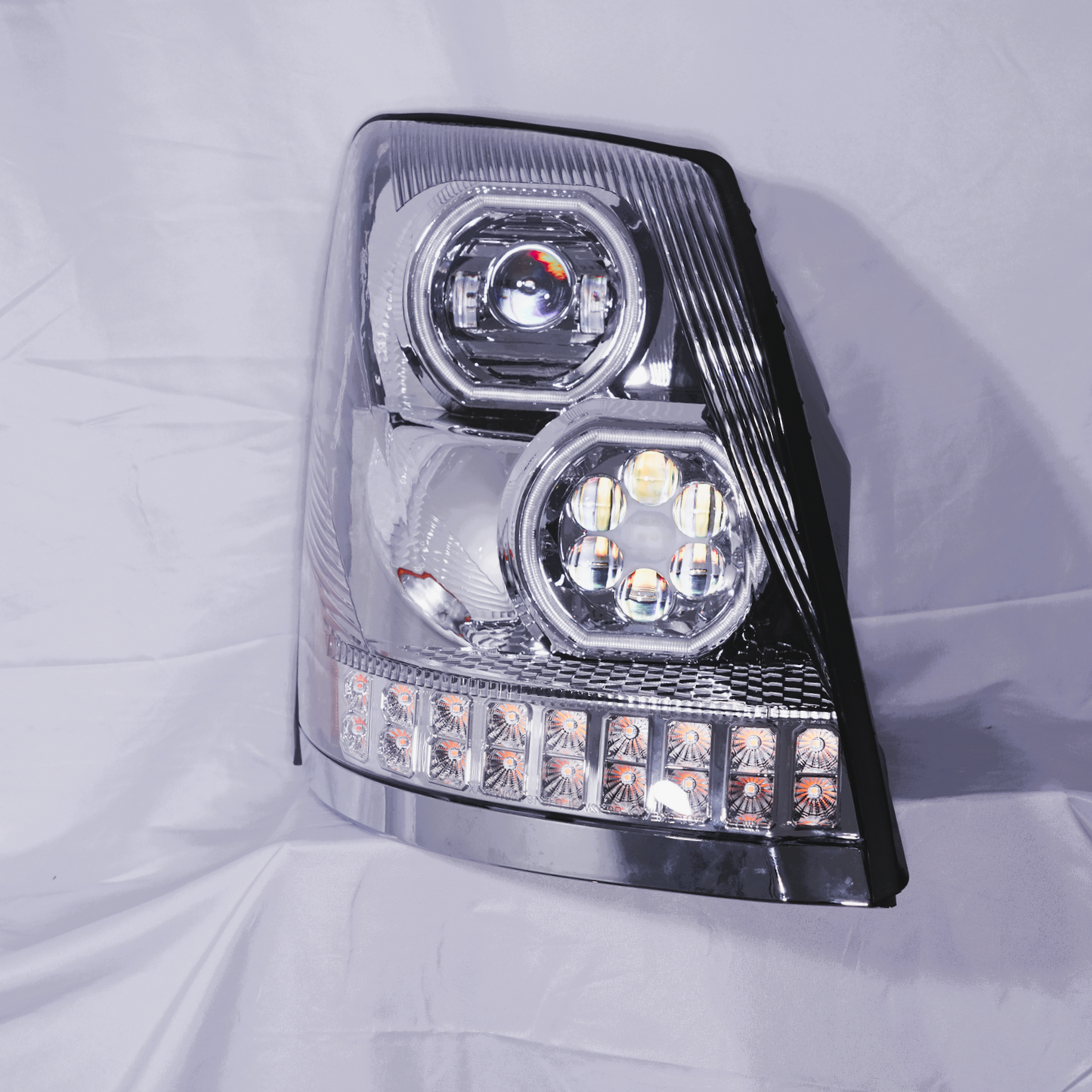 VOLVO VNL 2004-2017 full LED headlight Chrome Housing 12V