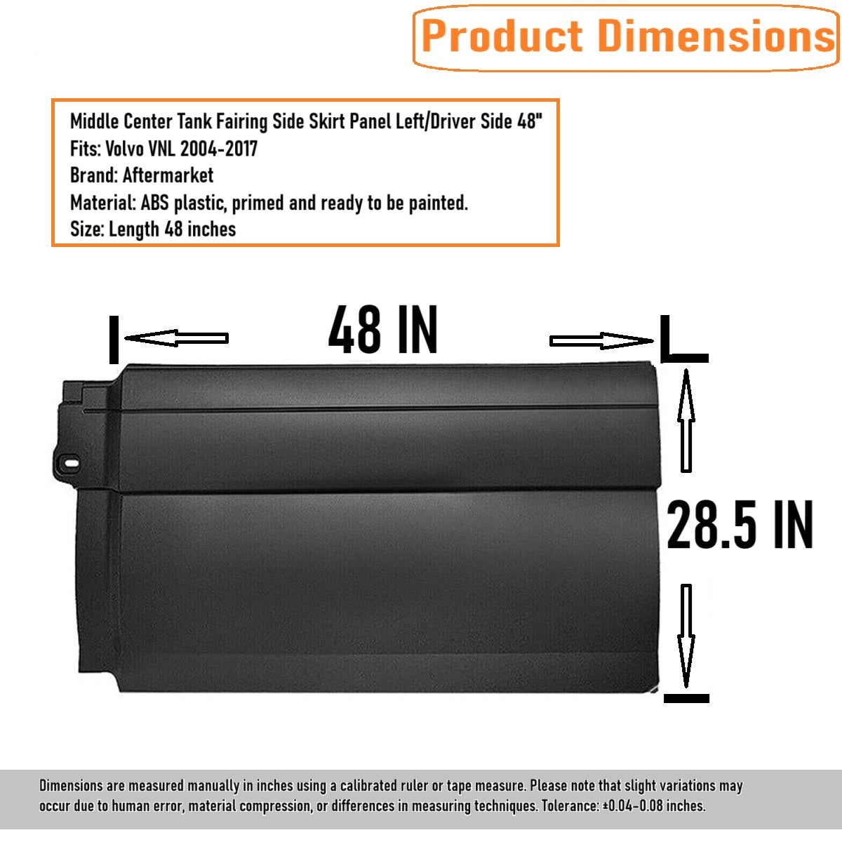 Volvo vnl 2004-2017 Central Fairing Panel Left Driver Side