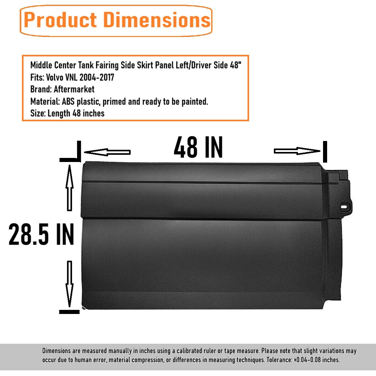 Volvo vnl 2004-2017 Central Fairing Panel Right Passenger Side