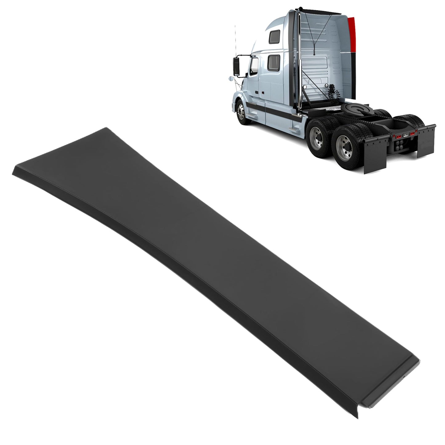 Cab Fairing Extension Compatible with Volvo VNL 2004-2016 Replacement for 82286079, Left (Driver) Side Top Wind Air Deflector - Black