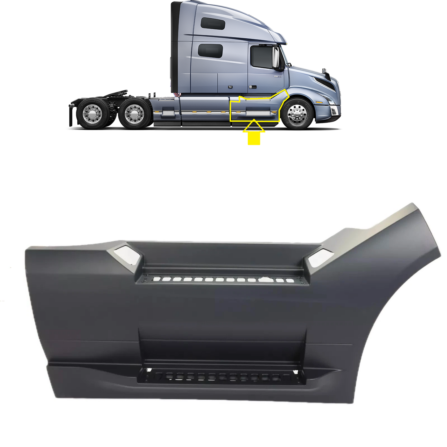Volvo vnl 2018-2024 front step fairing panel Right Passenger Side