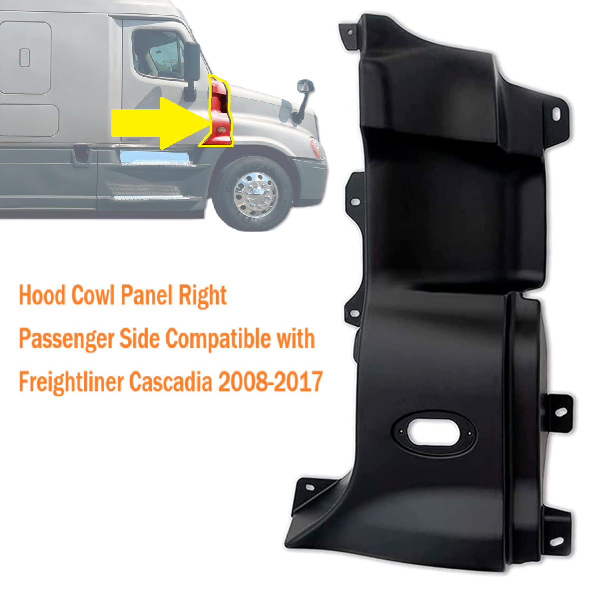 Freightliner Cascadia 2008-2017 Hood Cowl Panel, A18-64907-003 A18-64907-002
